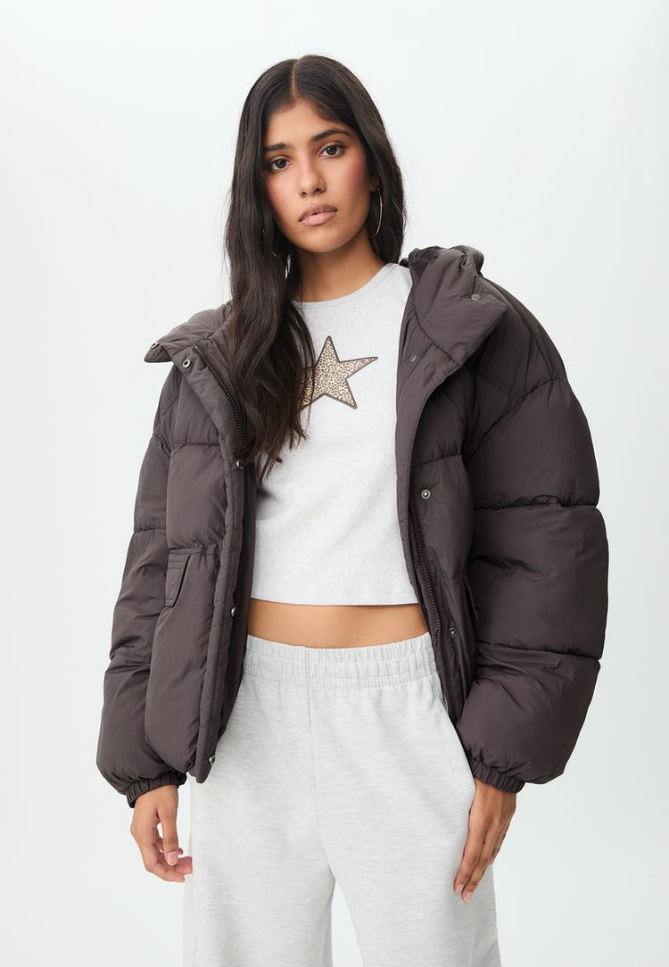 puffer jacket with hood