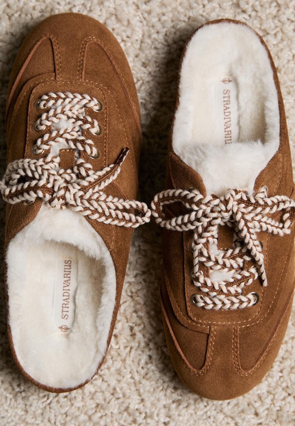 Zapatillas destalonada piel