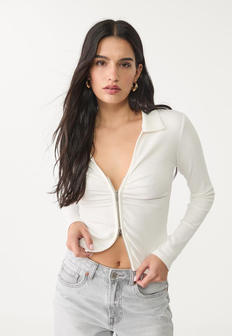 top polo cremallera