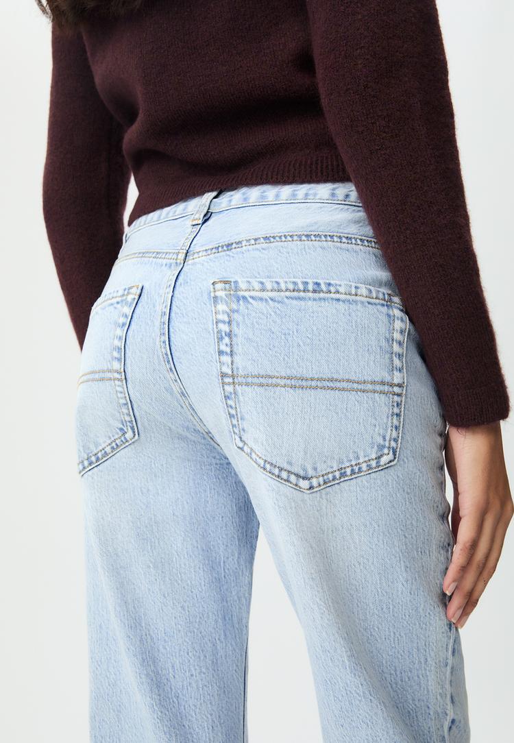 jeans straight high waist comfort