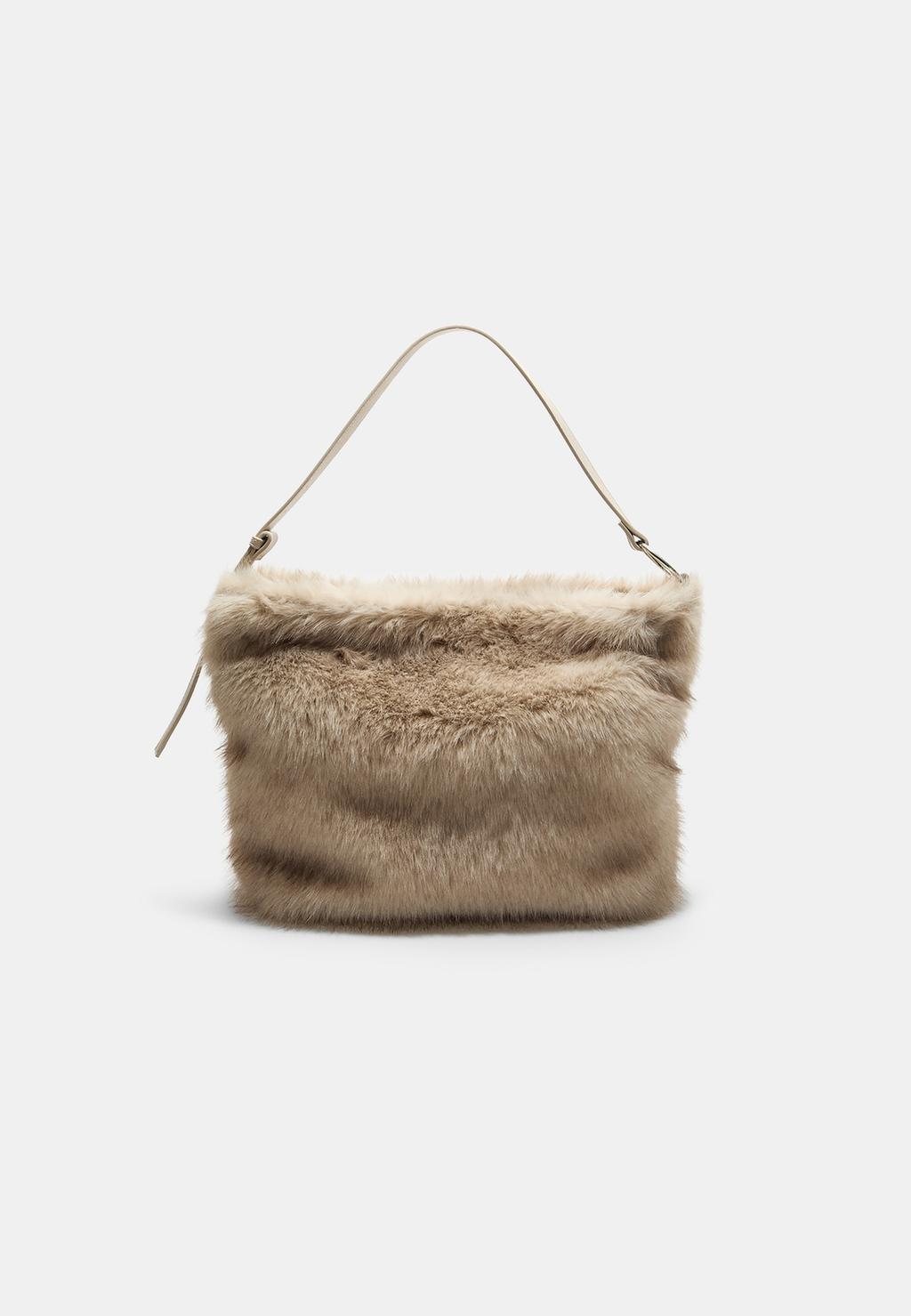 Bolso hombro efecto pelo