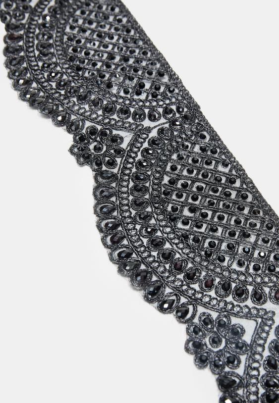 ceinture large a perles