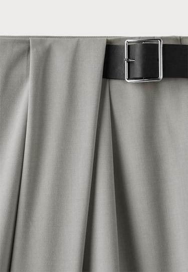Smart trousers with belt and darts — Grey 9