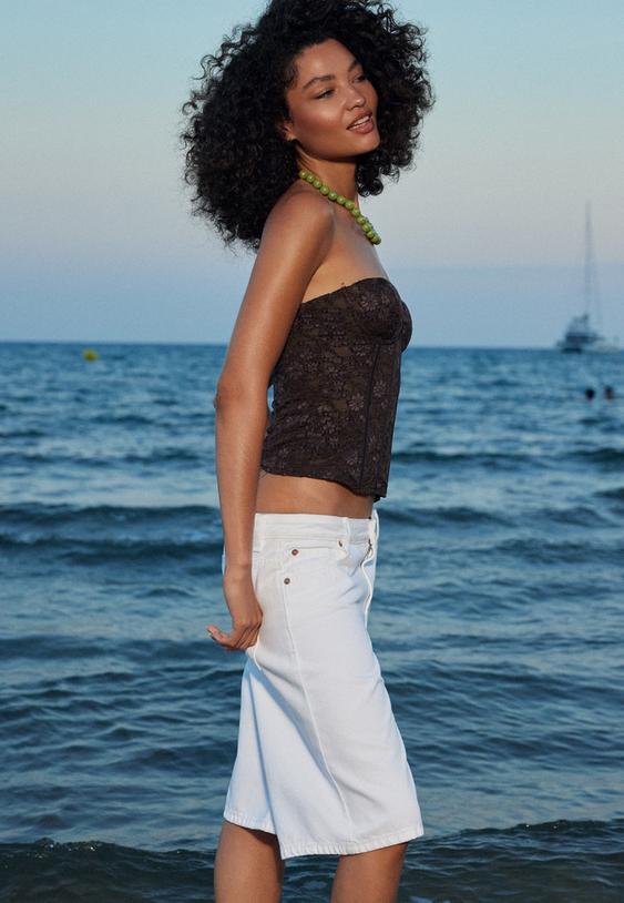 Stradivarius Baggy Farmer Bermuda 0-003 44