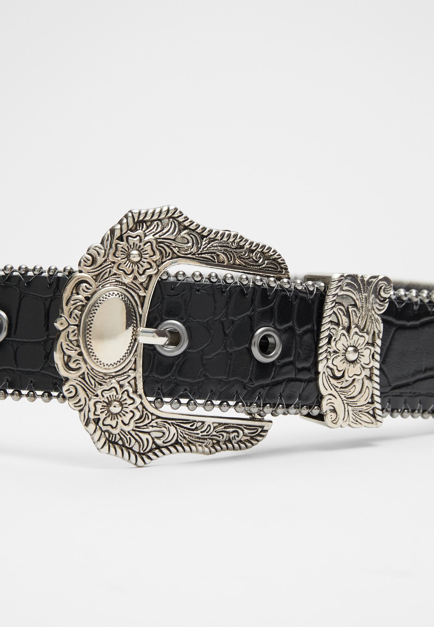 Cowboy belt with beading Women s fashion Stradivarius Republic of Ireland