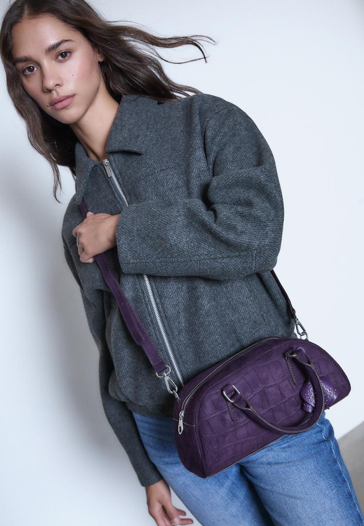 bolso bowling detalle flor