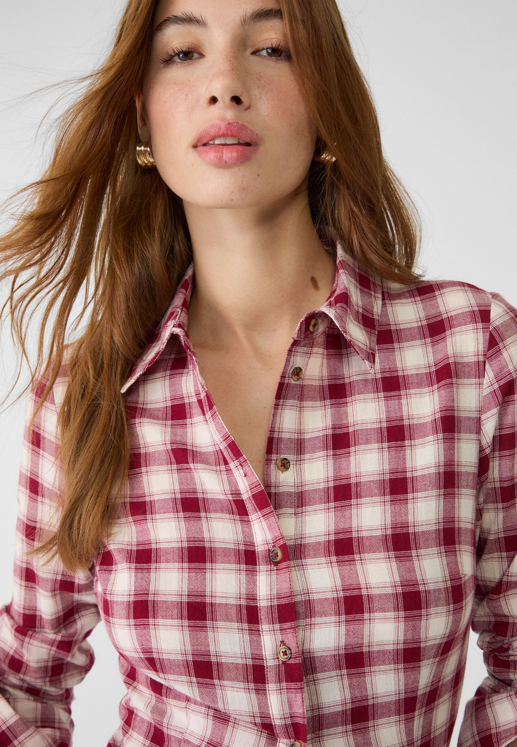 Camisa de cuadros mujer stradivarius sale