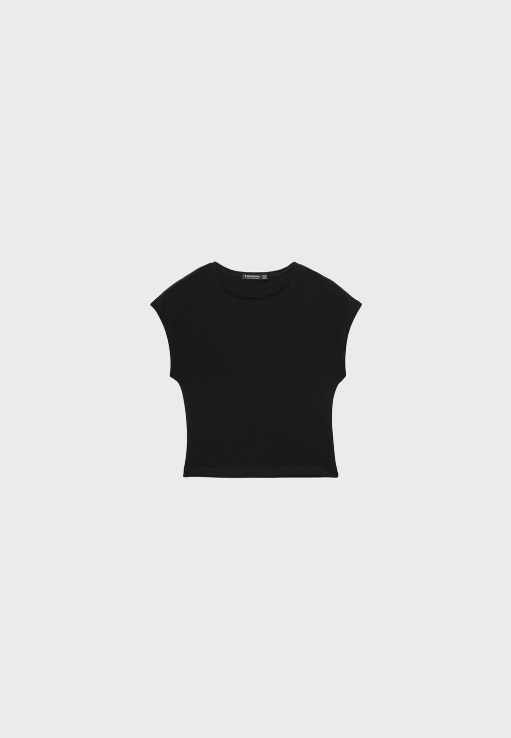 T-shirt basic aderente crop