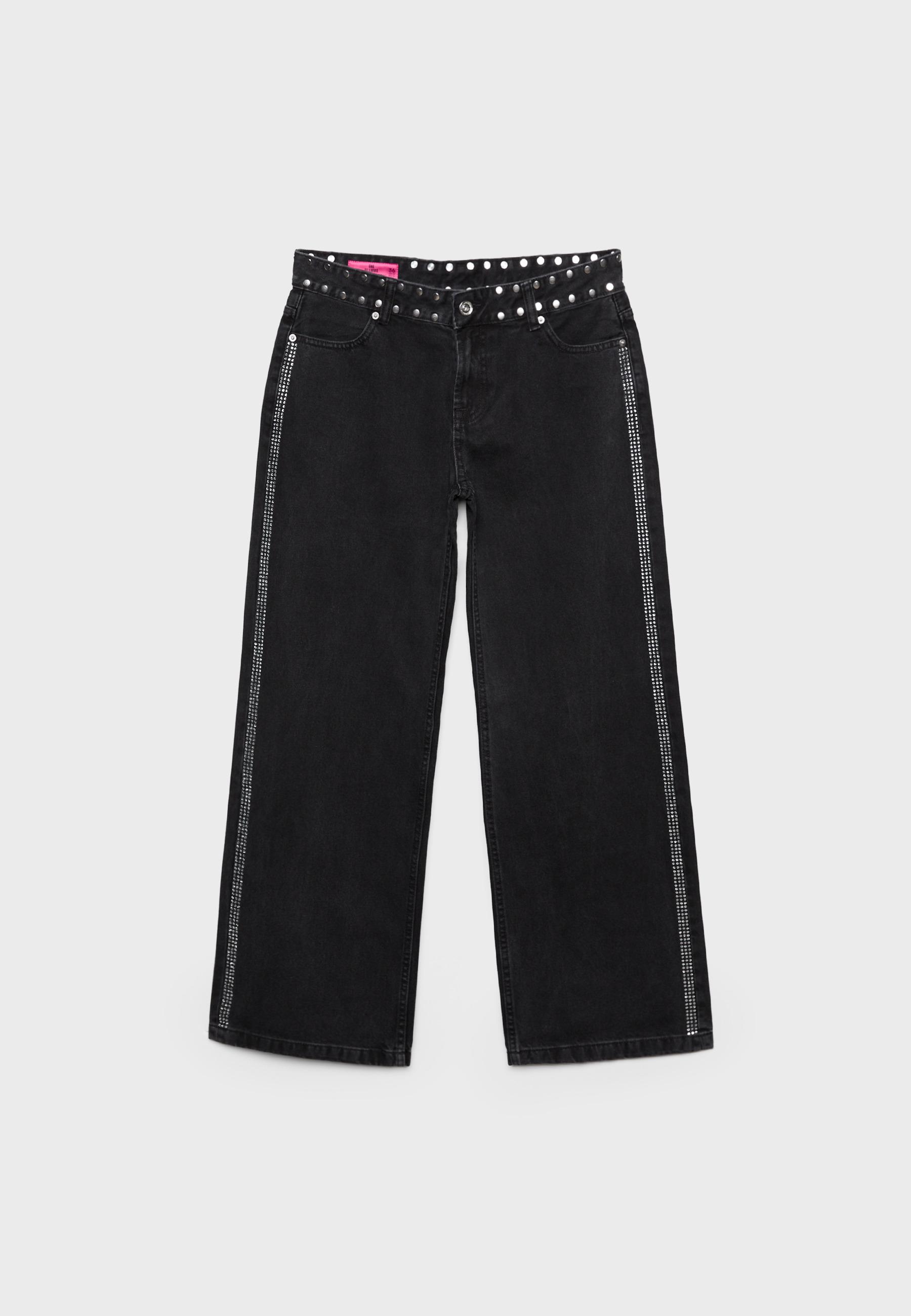 Jeans low waist straight studs One Dilemma