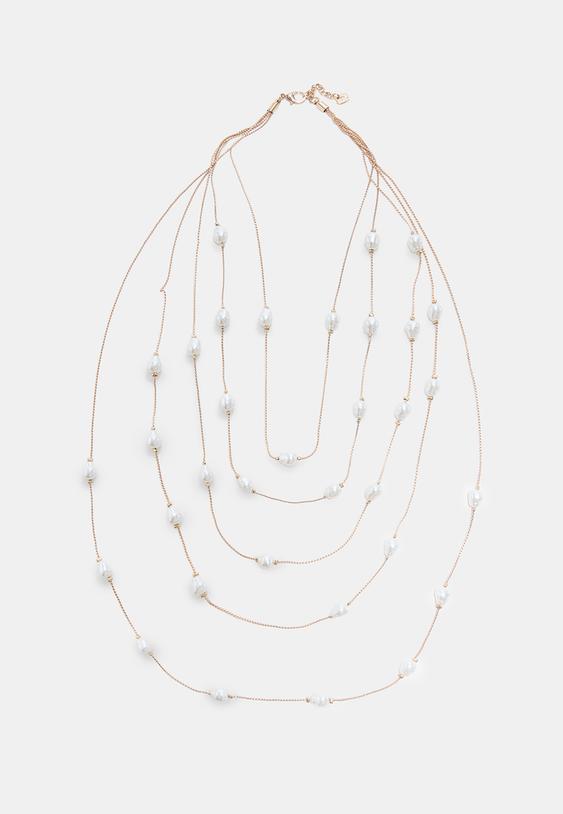 collar multicapas perla