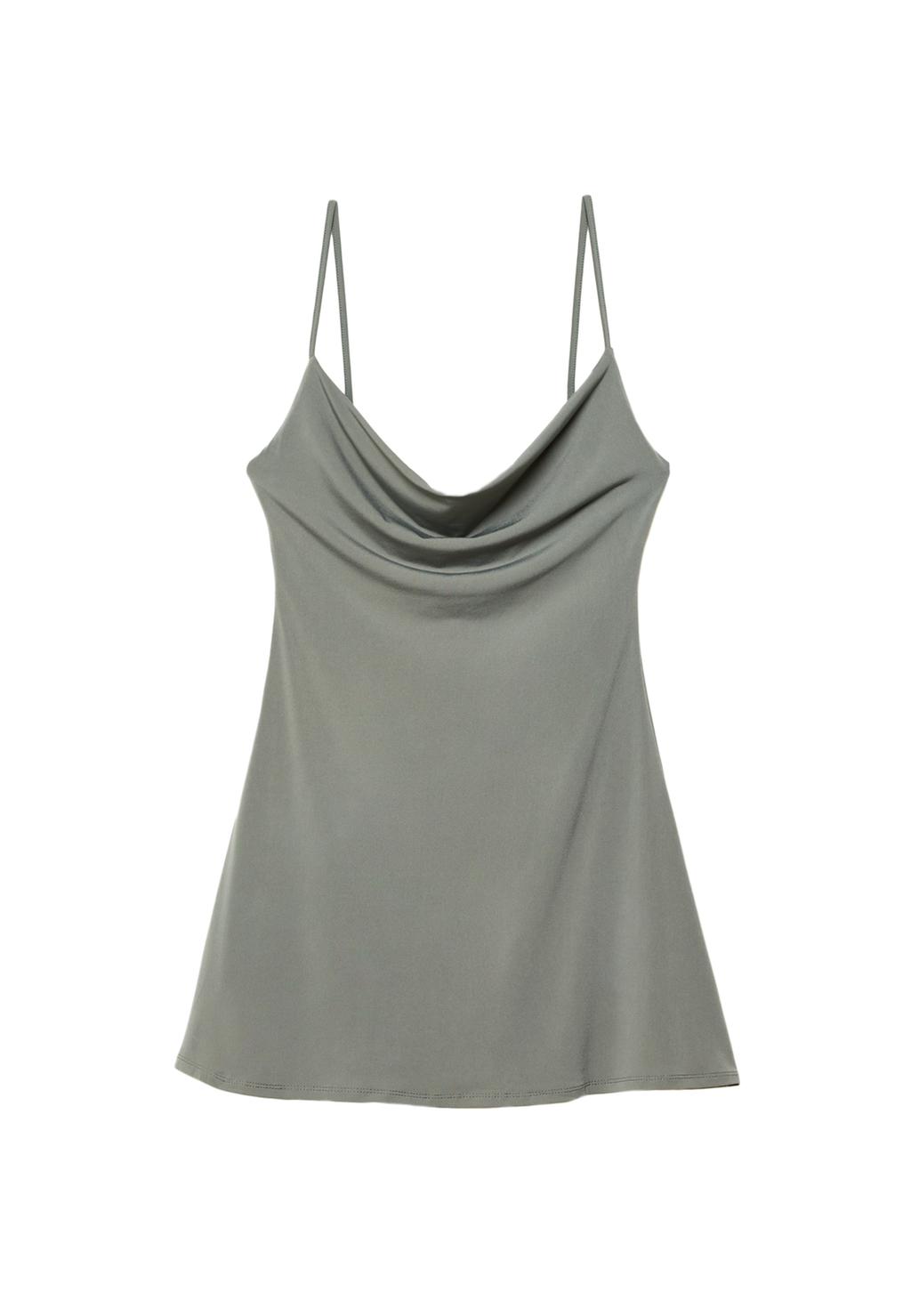 Vestido corto escote fluido