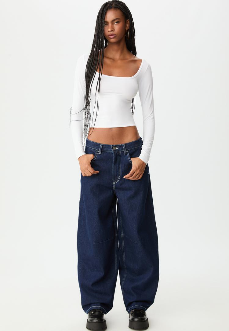 jeans barrel fit ajustable