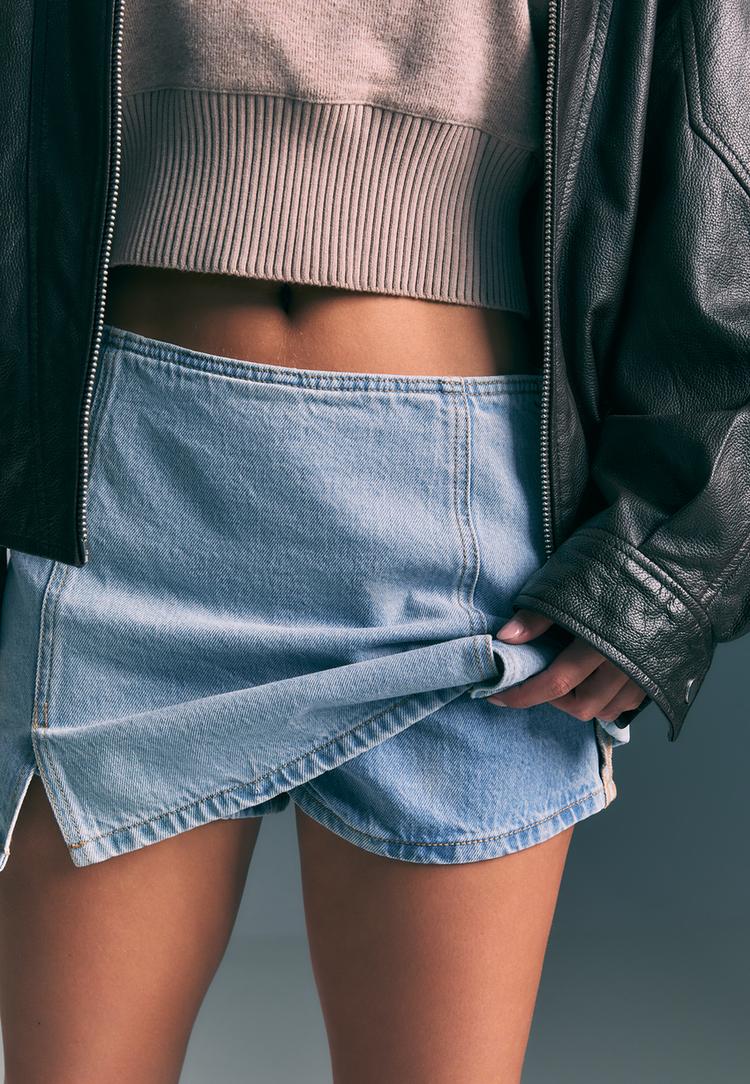 falda pantalon mini aberturas