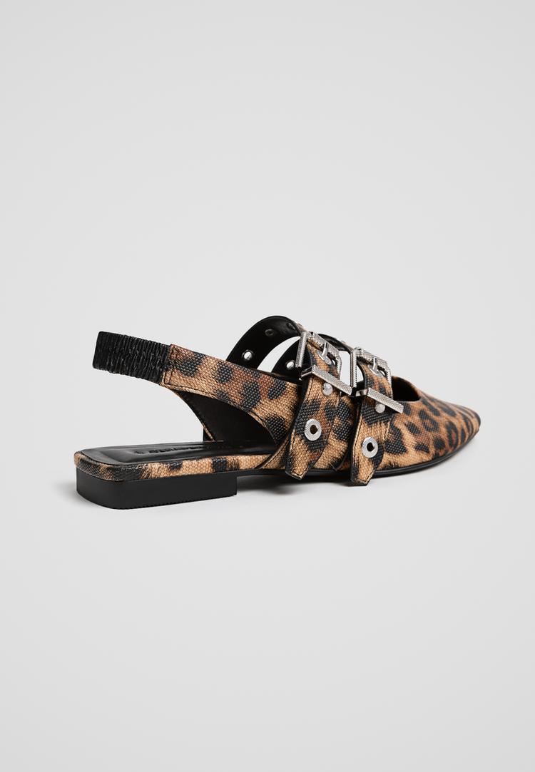 zapatos planos print leopardo