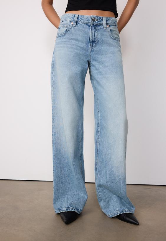 jean taille basse wide leg etoile