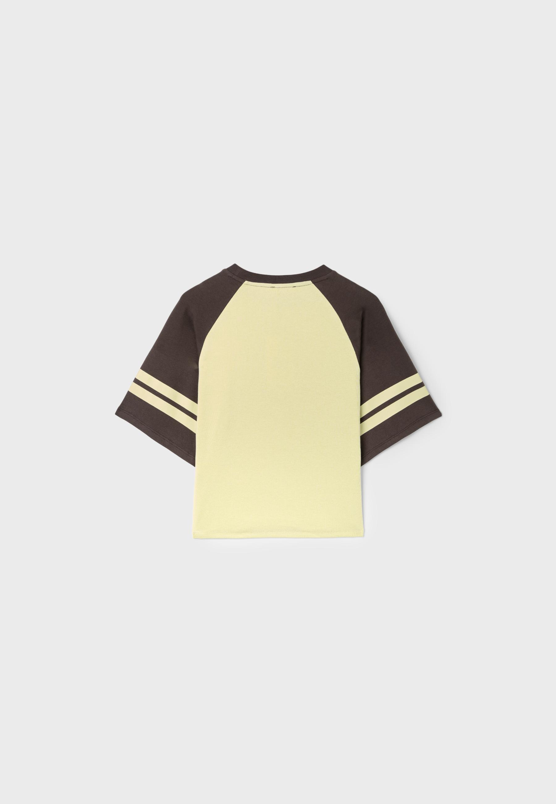 Raglan T-shirt with graphic print — Khaki