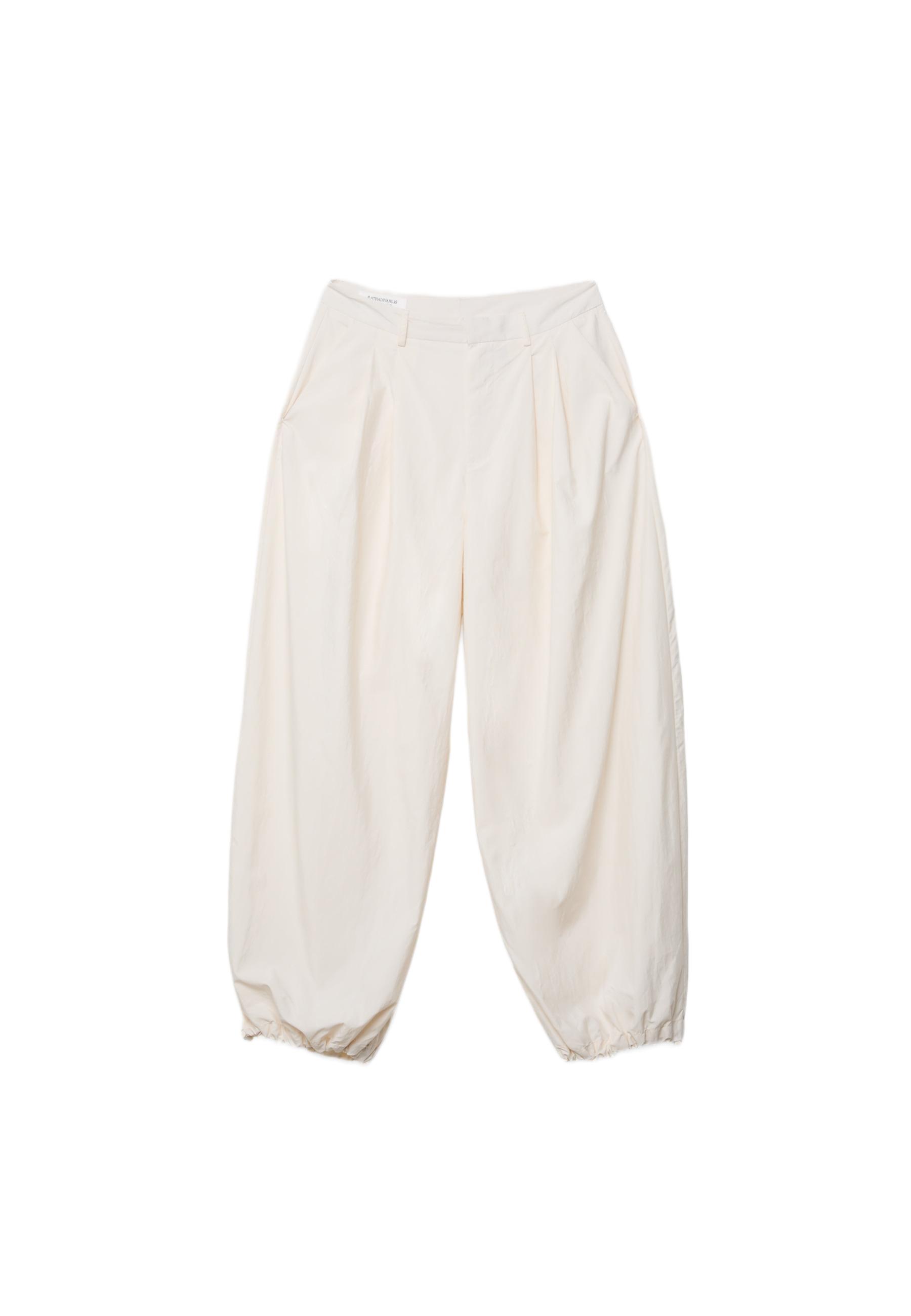 Darted technical sarouel trousers — Ecru