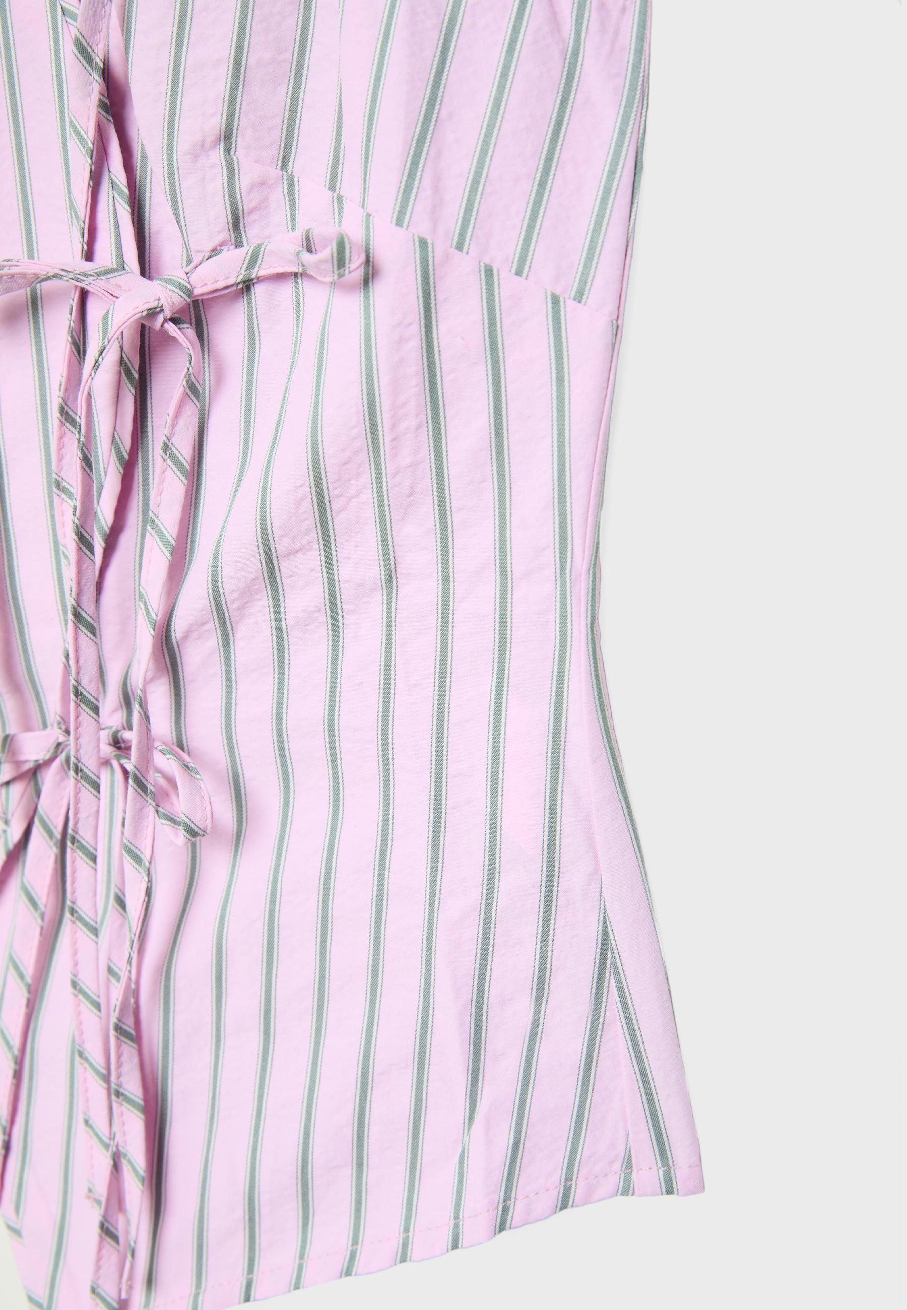 Halter yaka qipao görünümlü top