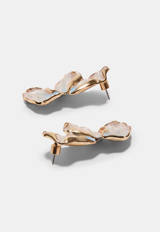 Stradivarius Cercei Evantai Emailat Albastru Os