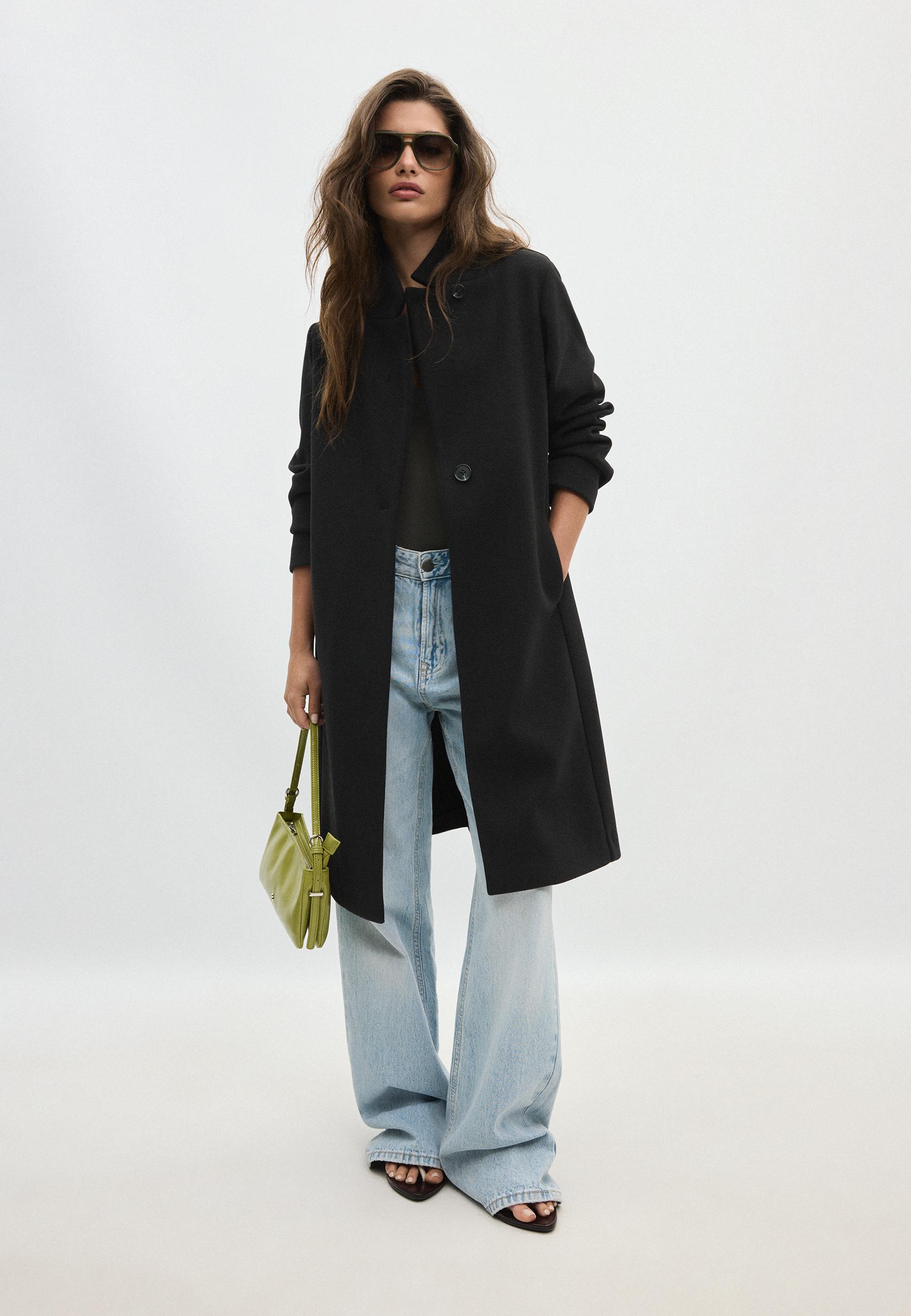 Basic soft-touch coat - Women's fashion | Stradivarius United States