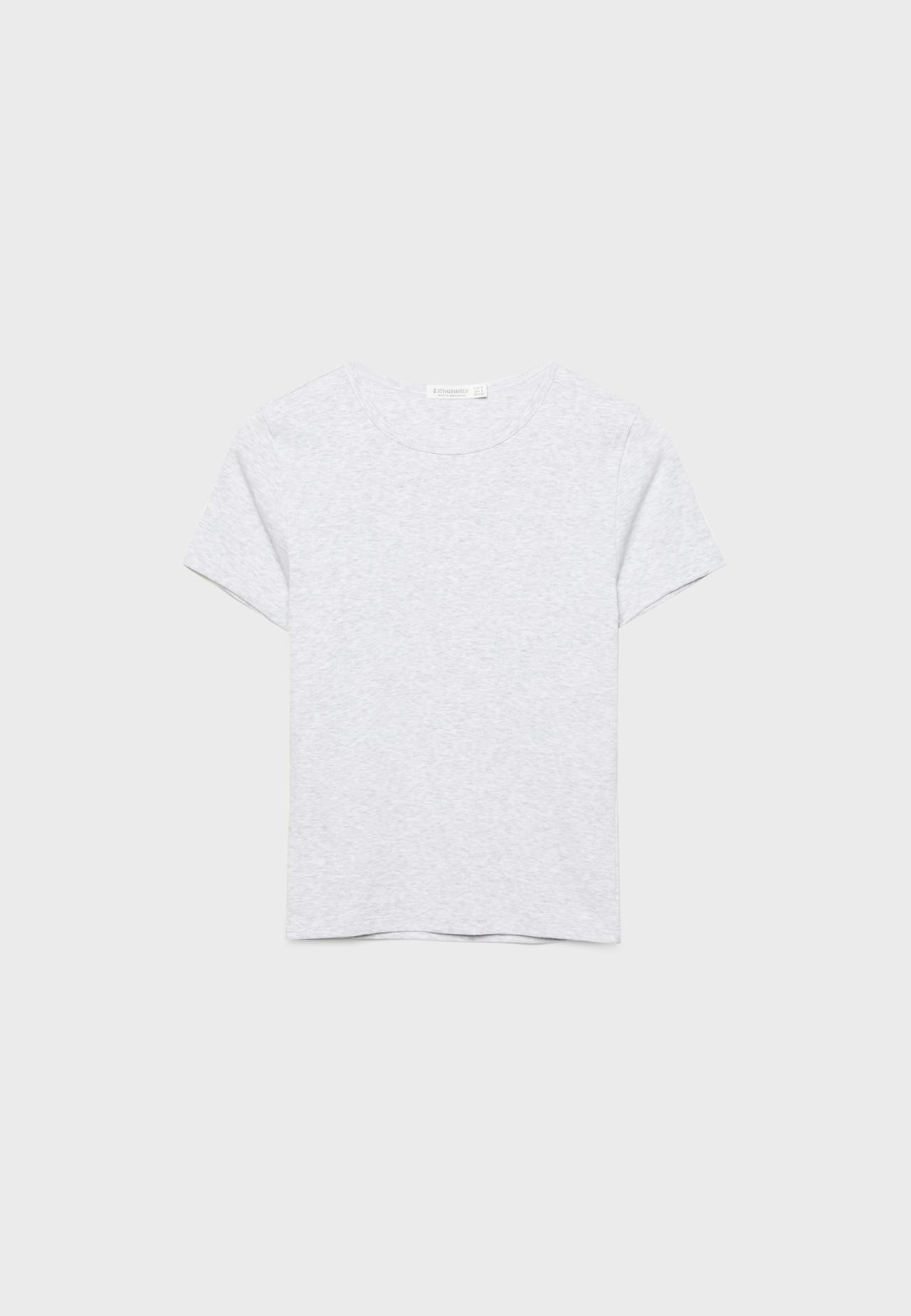 Basic slim fit T-shirt — Grey melange