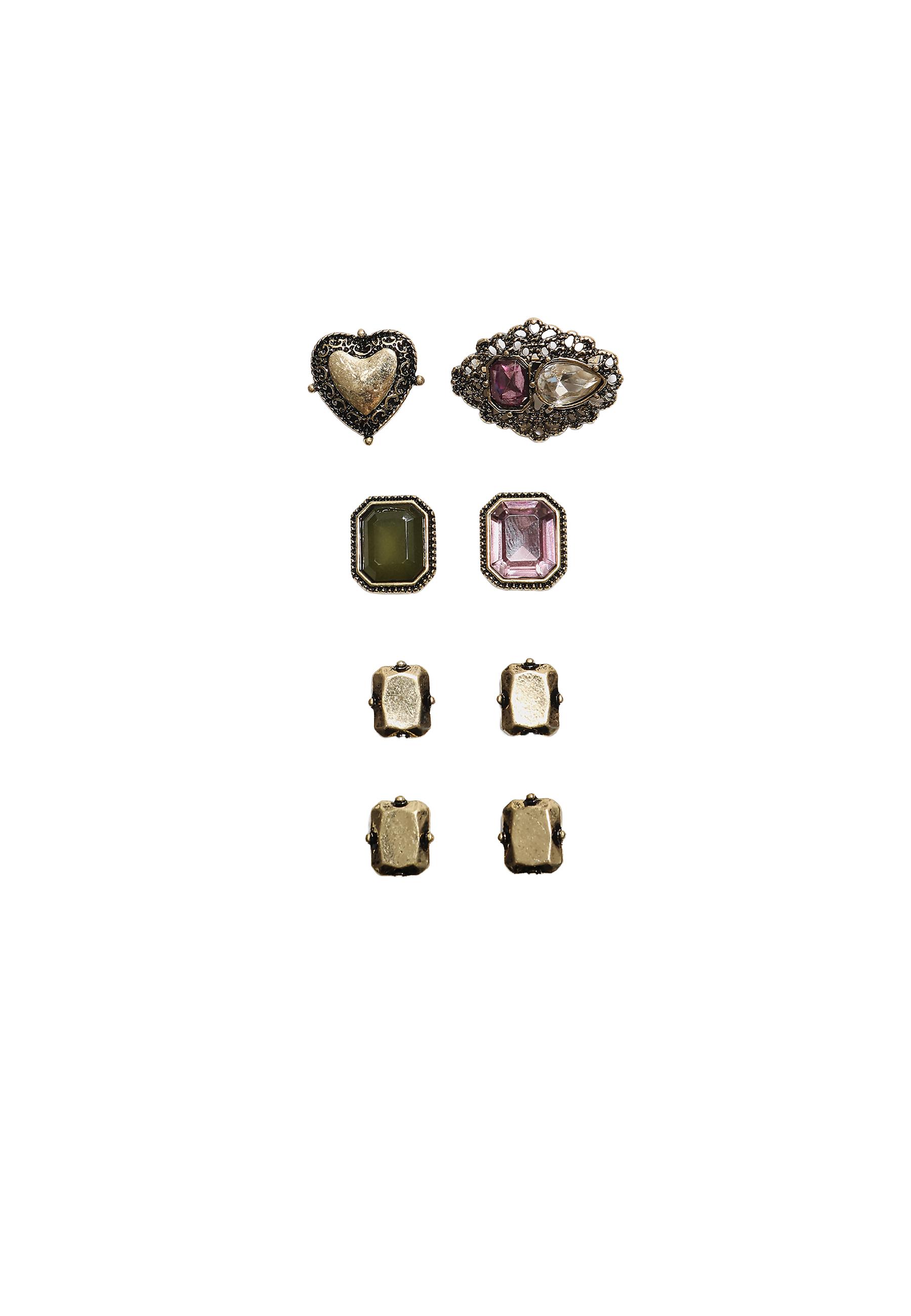 Set of 8 jewel brooches — Khaki