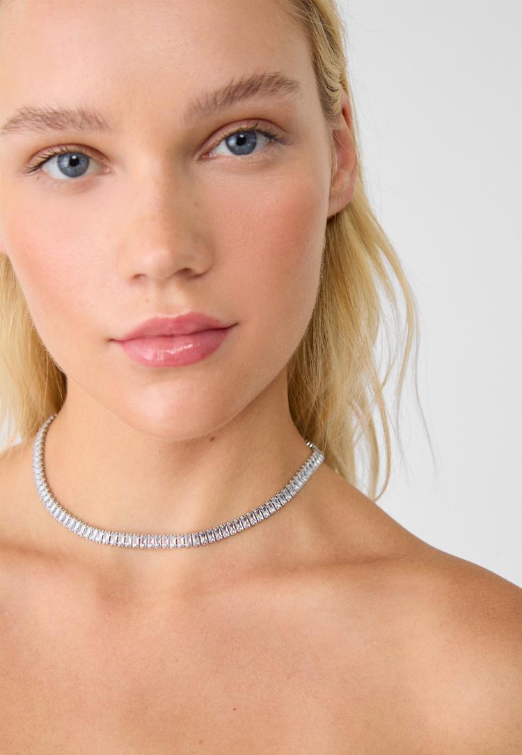 set 3 collares brillos