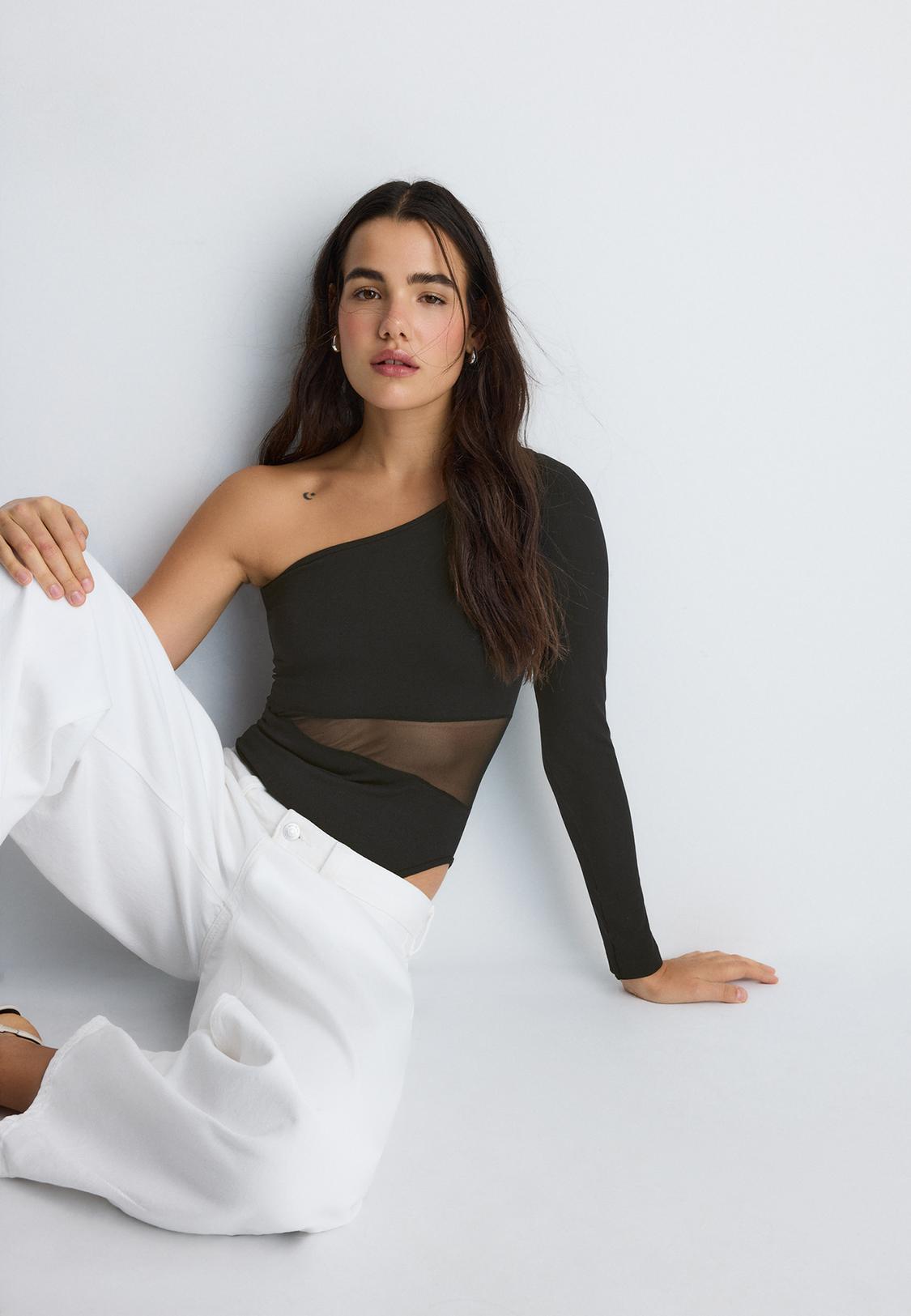 Evoni Bodysuit voor dames met lange mouwen | ondoorzichtige bodysuit met halve kraag voor vrouwen | Lange-mouwen body van katoen | Bodyshaper voor vrouwen | Jumpsuit, wit, XS Evoni Bodysuit voor dames met lange mouwen | ondoorzichtige bodysuit met halve kraag voor vrouwen | Lange-mouwen body van katoen | Bodyshaper voor vrouwen | Jumpsuit, wit, XS