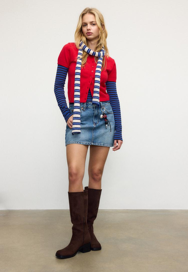 jersey en maille a manches courtes et col polo