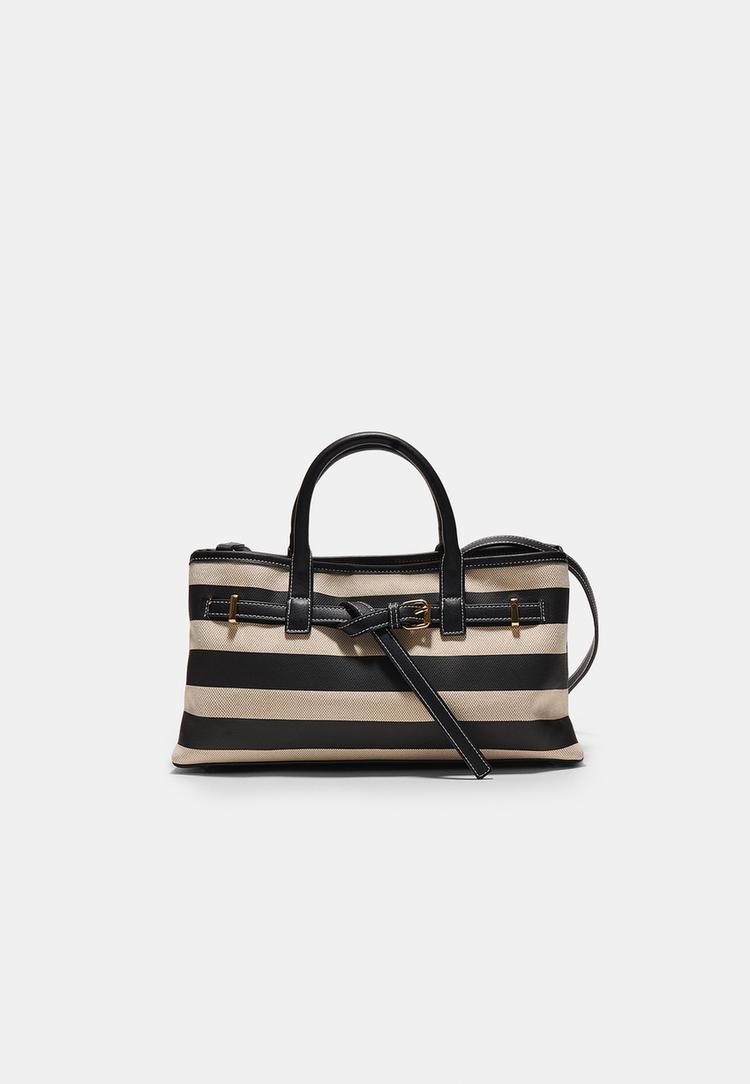 Shopper aus Canvas Schwarz OS