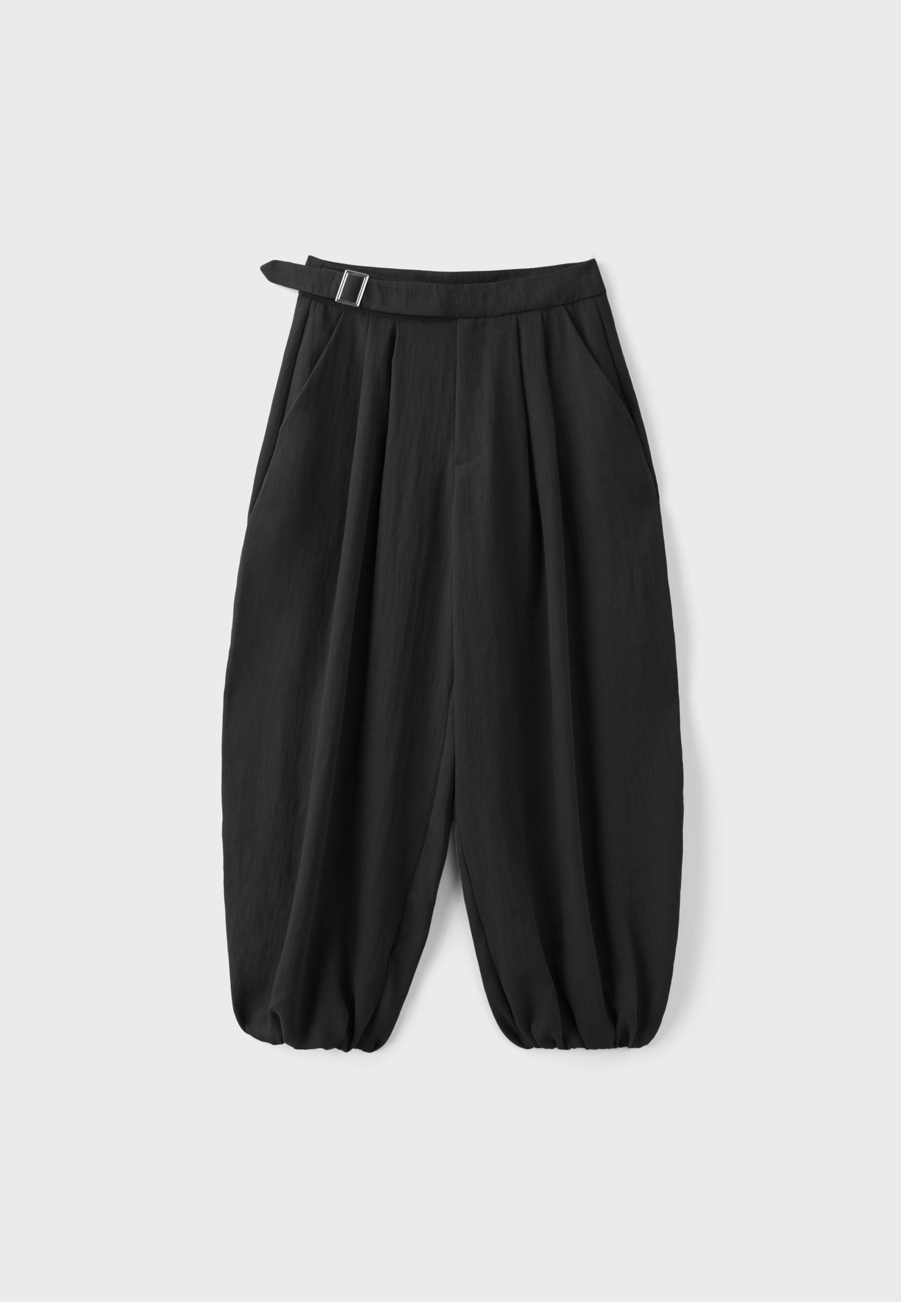 Sarouel trousers with buckle — Black