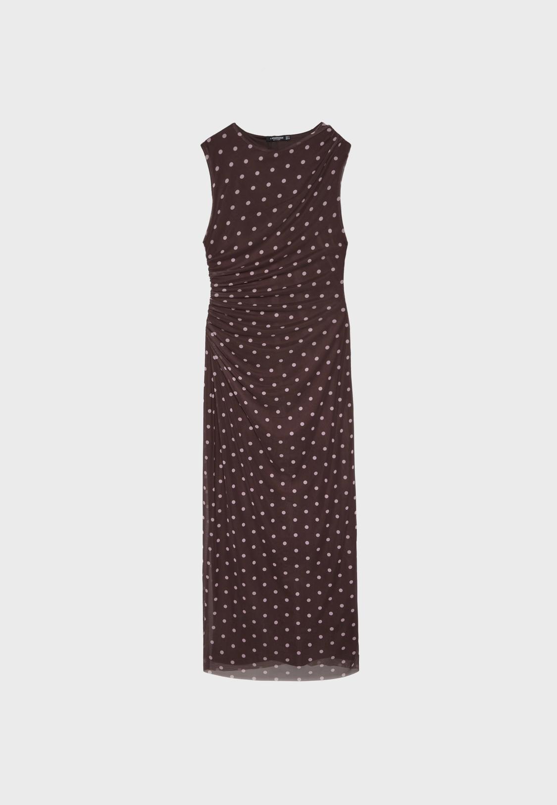 Polka dot tulle sleeveless midi dress - Women's fashion | Stradivarius United Arab Emirates Polka dot tulle sleeveless midi dress - Women's fashion | Stradivarius United Arab Emirates