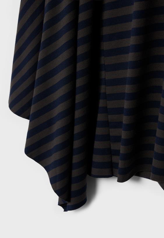 Çizgili uzun asimetrik etek - Görsel 9