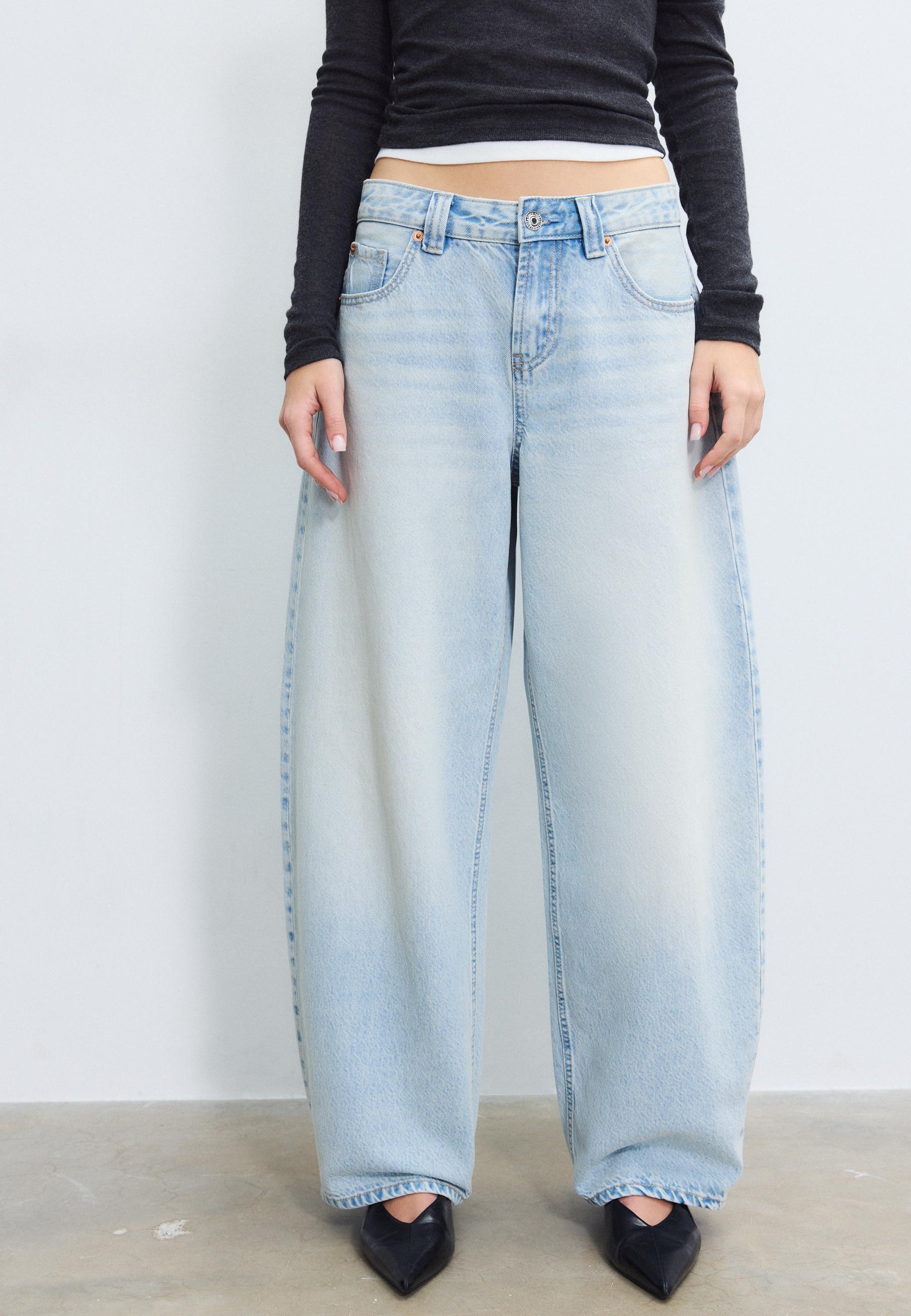 D80 Barrel fit jeans — OVERDYED BLUE DENIM