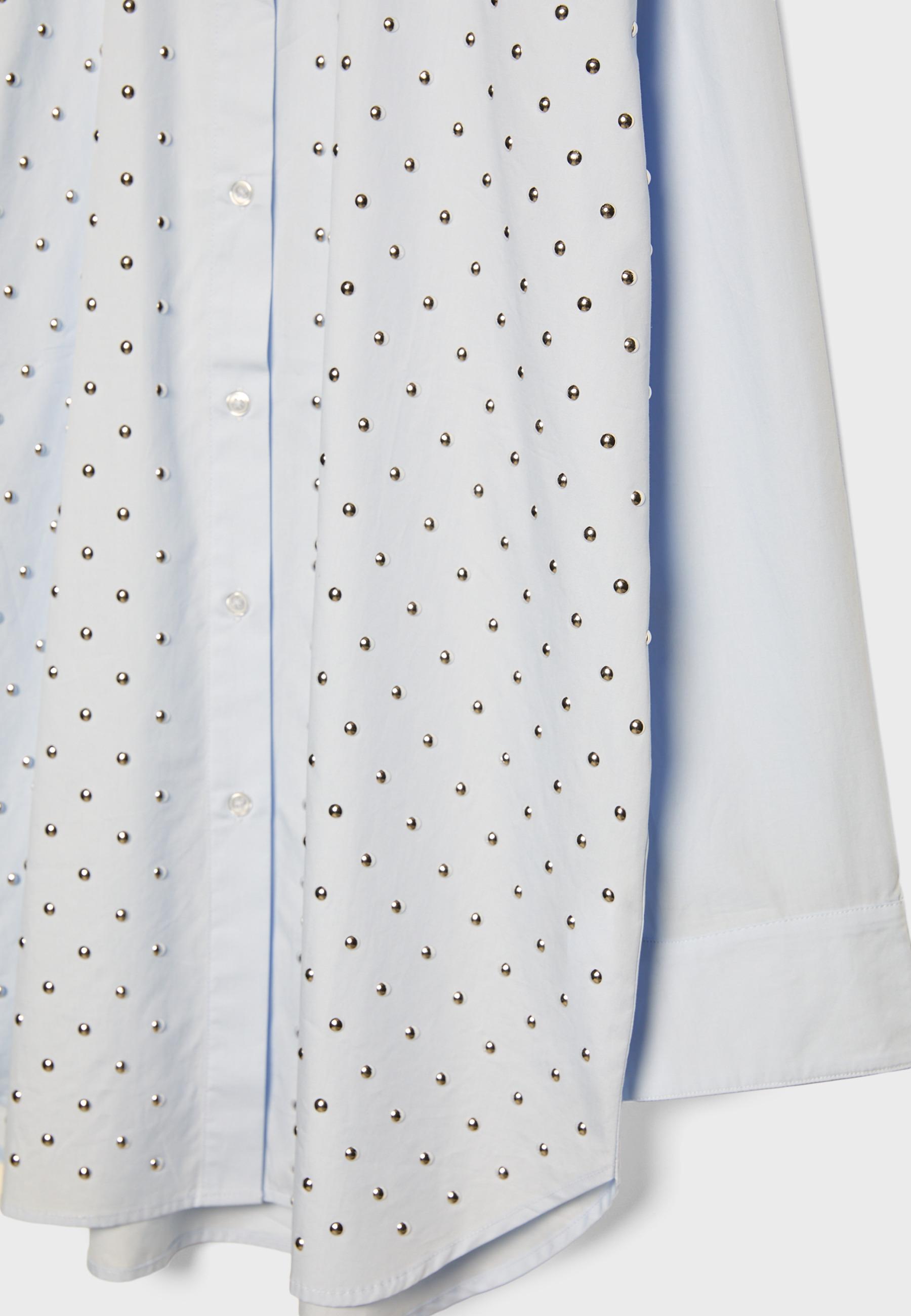 Oversize stud shirt — Sky blue