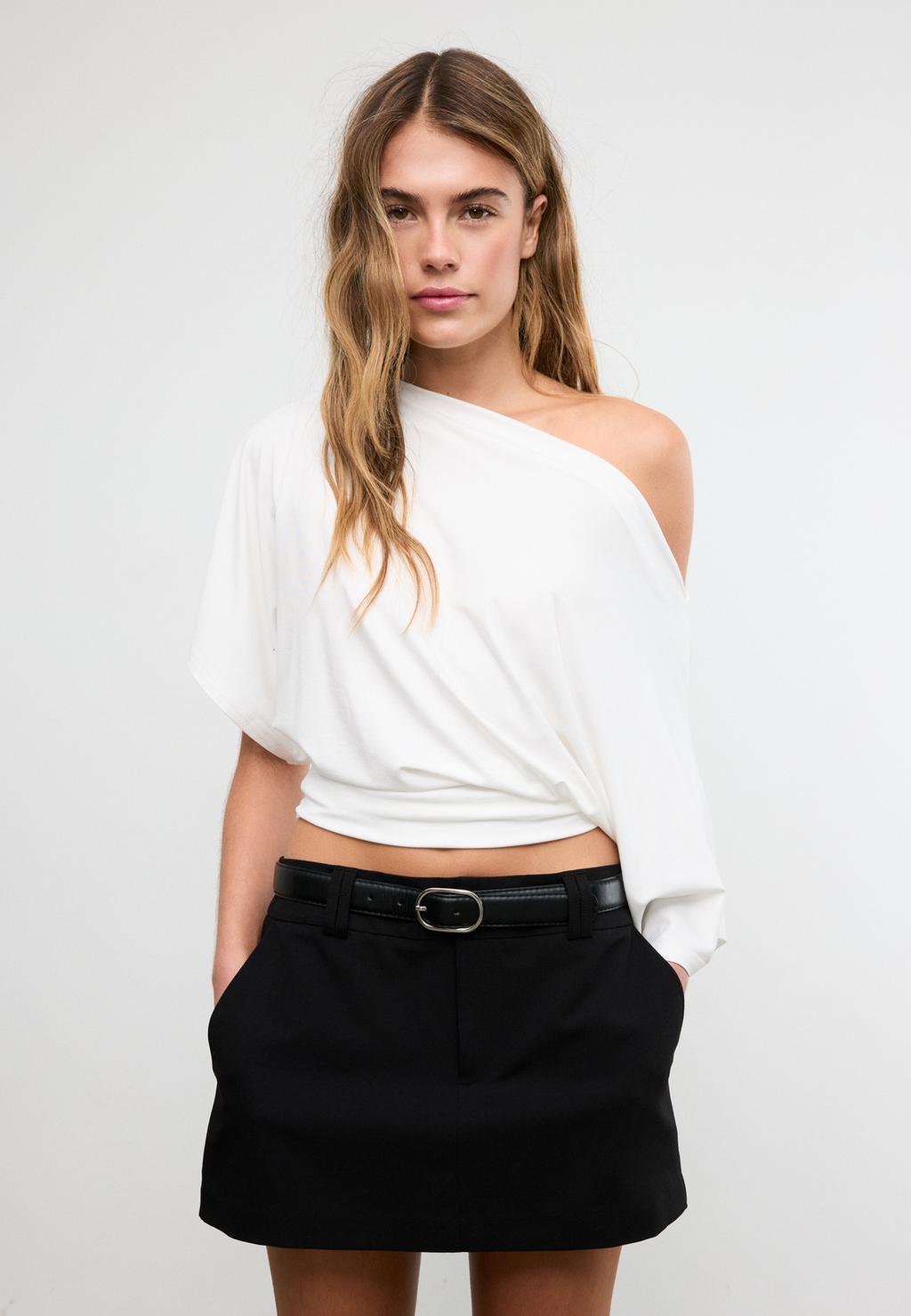 T-shirt basique manches chauve-souris - Tops et bodies femme | Stradivarius France