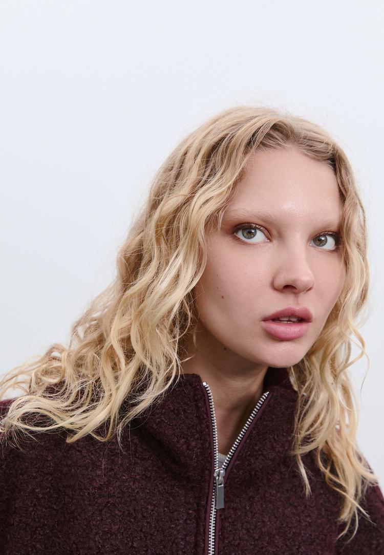 cazadora bolsillos boucle