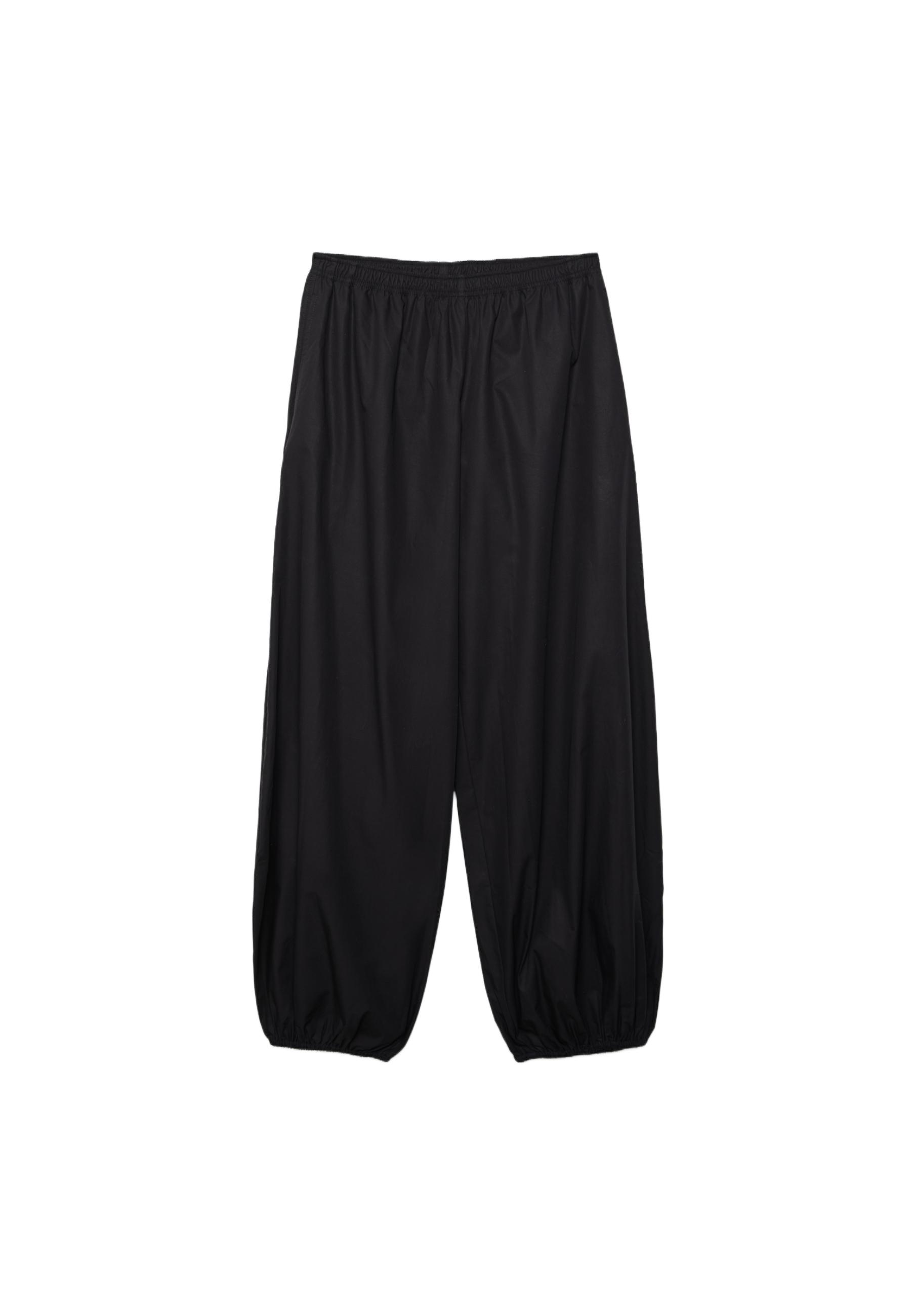 Checked print voluminous trousers