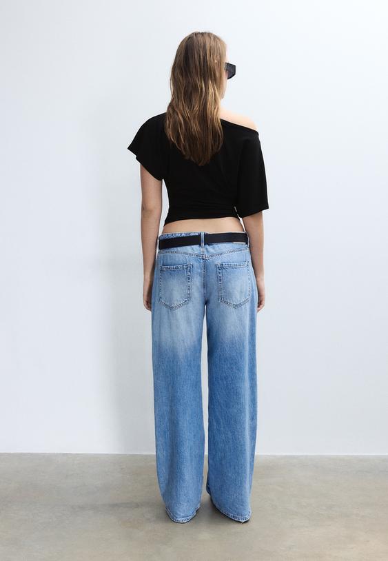 maglietta a maniche corte con scollo a barca