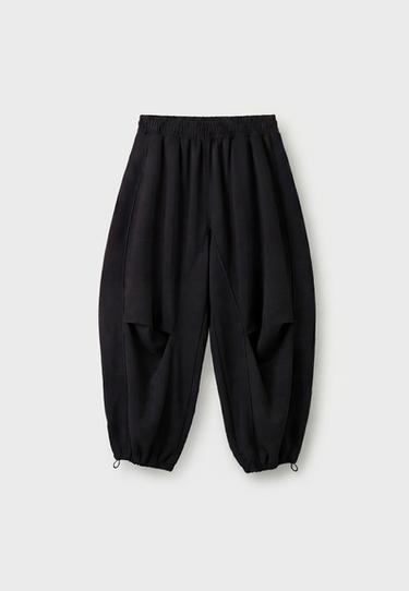 Balloon jogger trousers with stoppers — Black 7