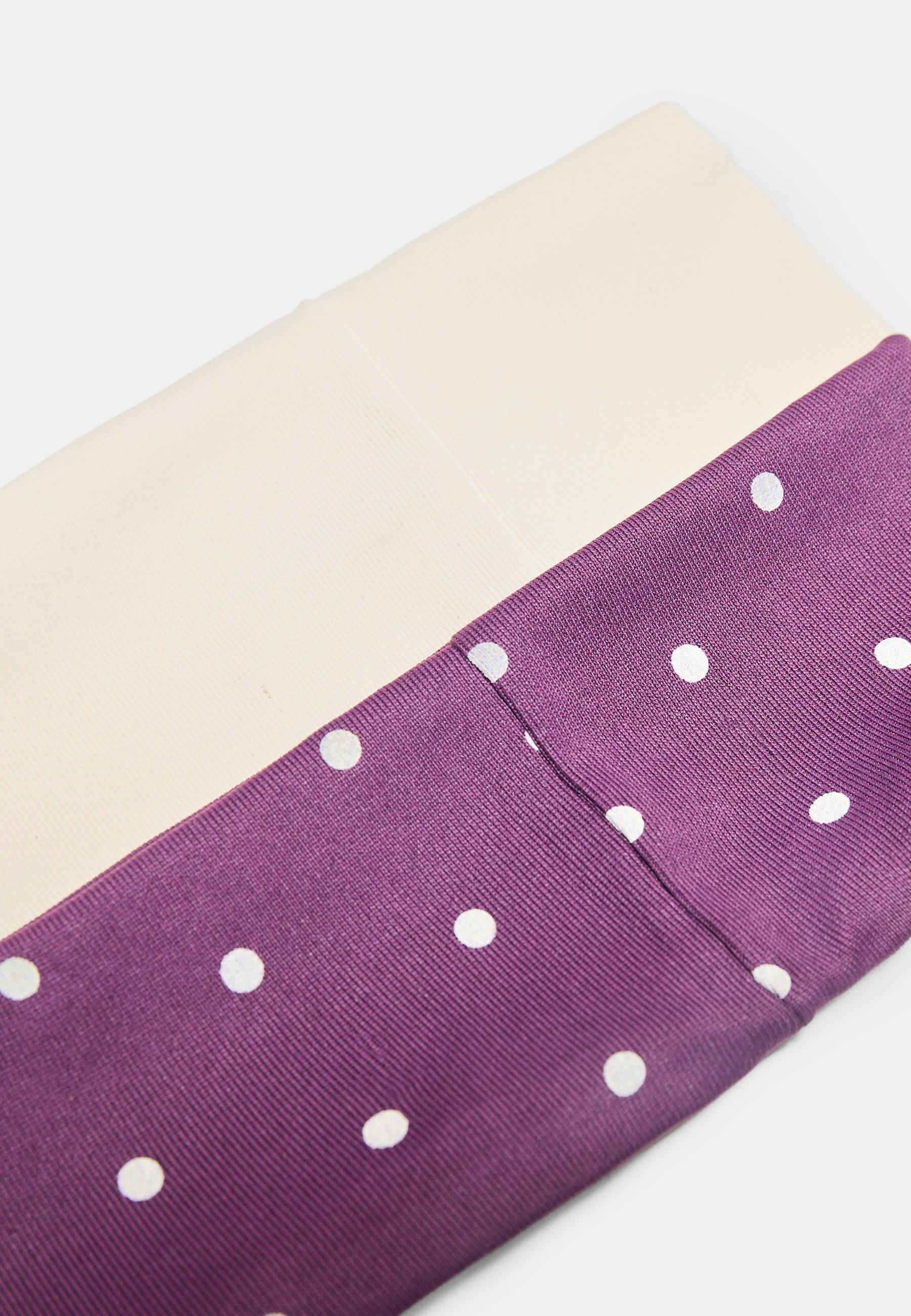 Set of 2 elasticated polka dot hair bands — Ecru