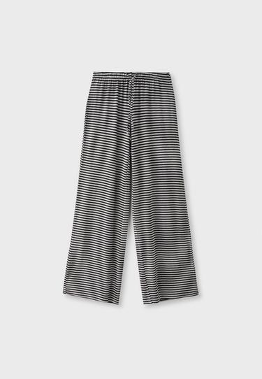 Striped slim-waist jogger trousers — Black 7