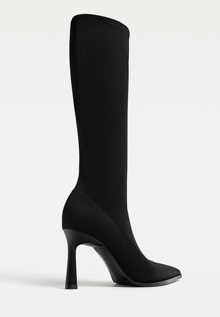 botas tacon xl stretch negras