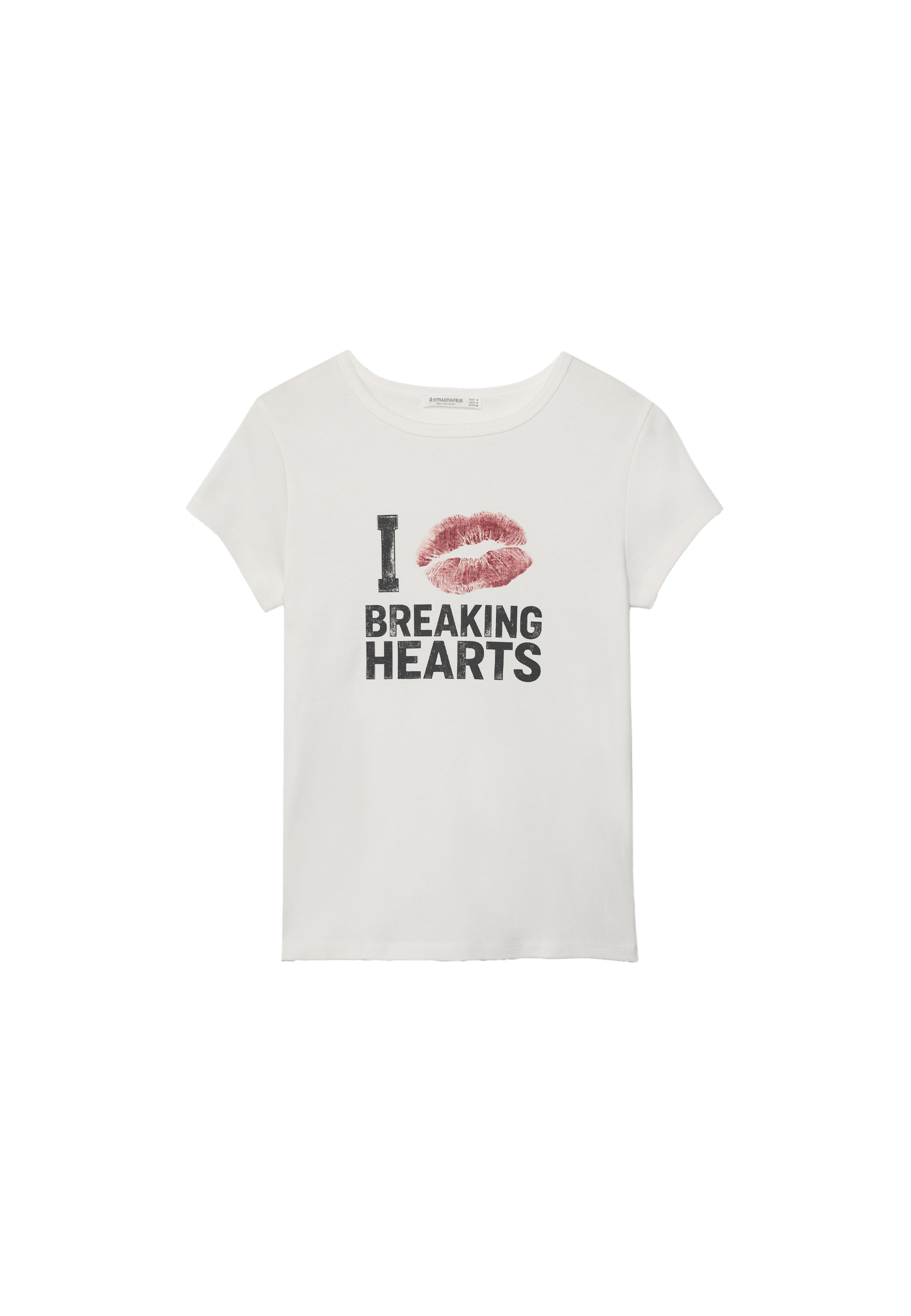Positional short sleeve T-shirt — White