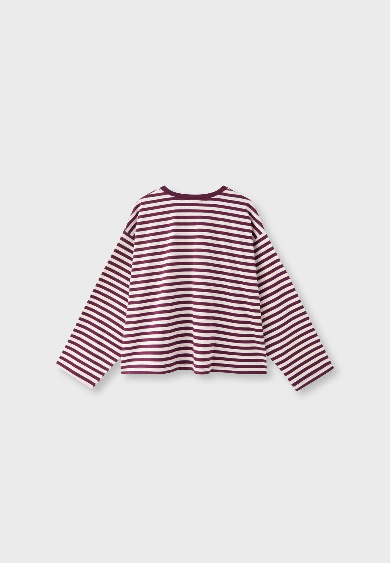 Striped long sleeve T-shirt — Purple
