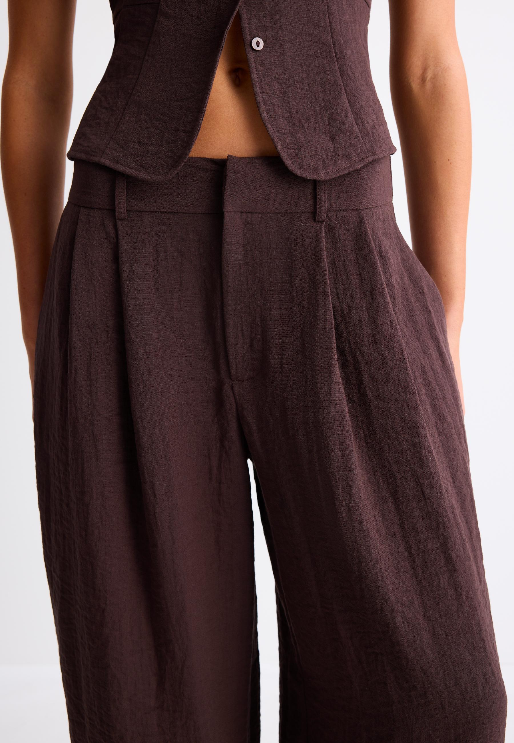 Ayarlanabilir süper geniş paça pantolon - Görsel 6