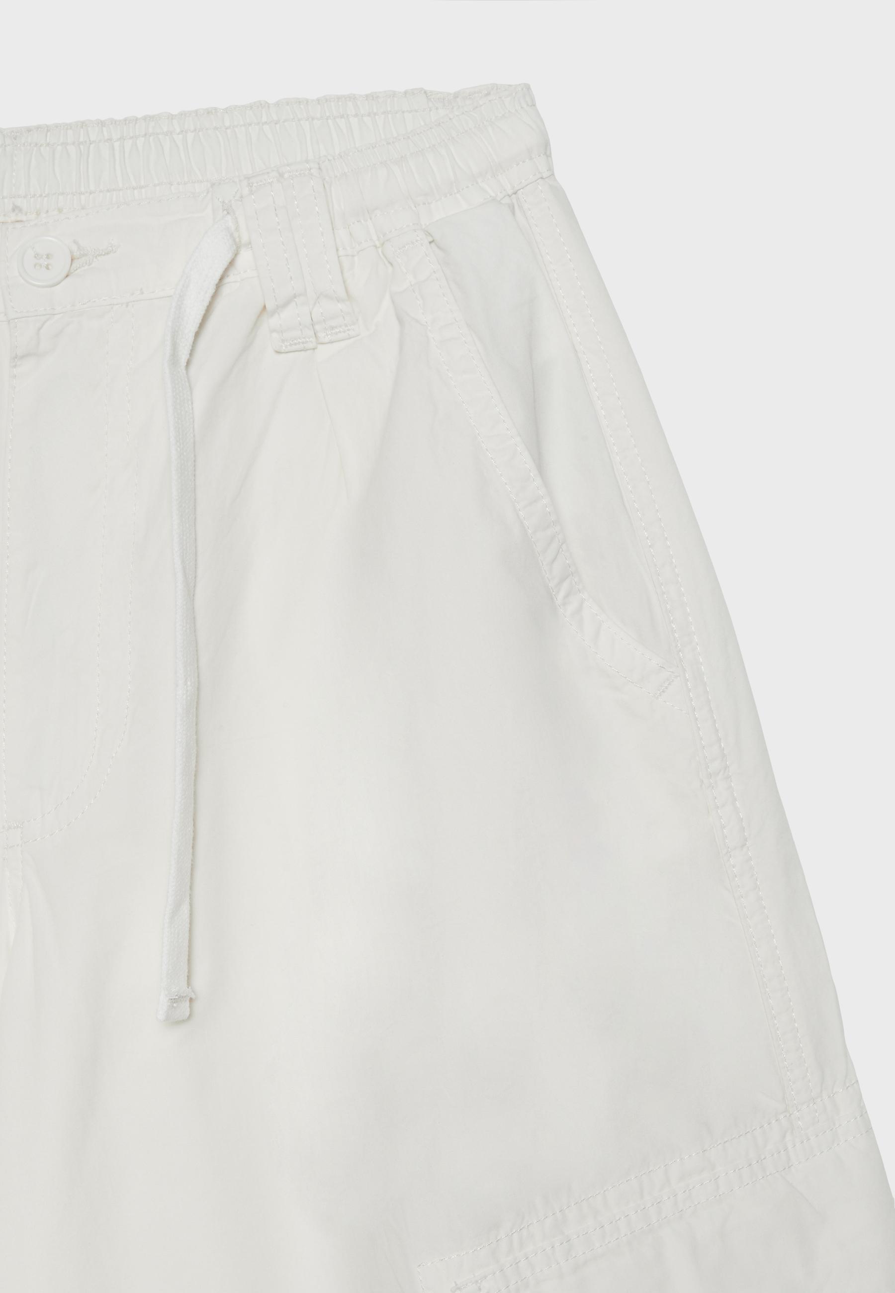 Poplin Bermuda shorts with stoppers — Vanilla