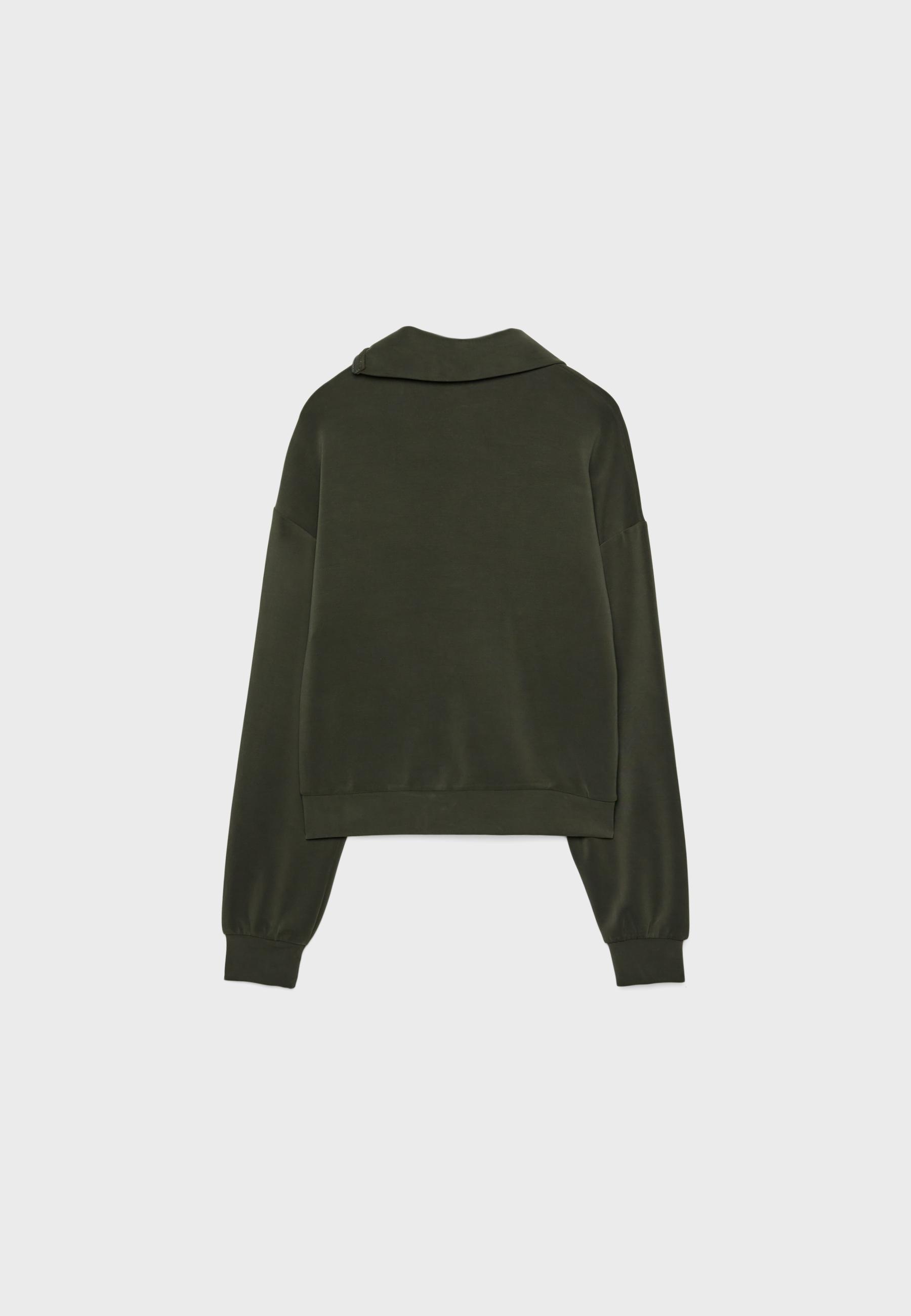 Soft-touch sweatshirt with side zip — 0-526