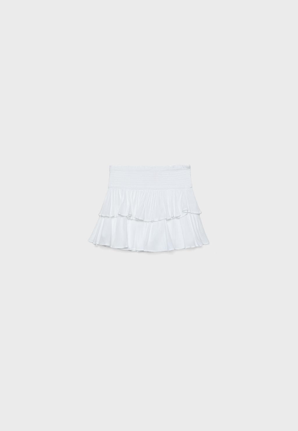 Gonna pantalone mini con volant