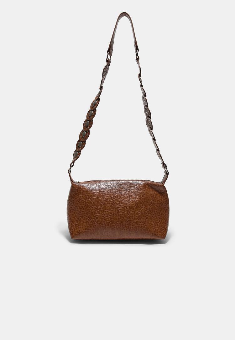 Stradivarius Torba Za Nošenje Preko Tijela Sa Zakovicama Svjetlokamel Os